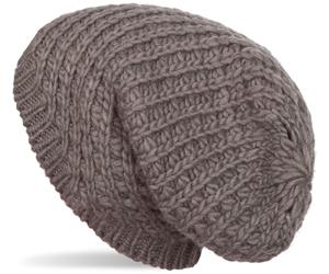 Strickmütze STYLEBREAKER "Grobstrick Beanie Mütze", Damen, grau (taupe), Obermaterial: 10% Viskose CV. 80% Polyacryl PAN. 10% Wolle WO., Modisch, Mützen Strickmütze (88918743-0) taupe