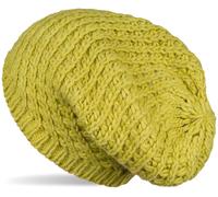 Strickmütze STYLEBREAKER "Grobstrick Beanie Mütze", Damen, grün (limettengrün), Obermaterial: 10% Viskose CV. 80% Polyacryl PAN. 10% Wolle WO., Modisch, Mützen Strickmütze (74231366-0) limettengrün