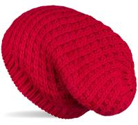 Strickmütze STYLEBREAKER "Grobstrick Beanie Mütze", Damen, rot, Obermaterial: 10% Viskose CV. 80% Polyacryl PAN. 10% Wolle WO., Modisch, Mützen Strickmütze (99994258-0) rot