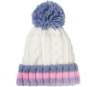 Strickmütze STYLEBREAKER "Kinder Strick Bommelmütze Zopfmuster", Jungen, weiß (creme, blau), 6% Nylon NY. 81% Polyacryl PAN. 9% Polyamid PA. 4% Wolle WO., Modisch, Mützen Strickmütze (79709252-0) crem