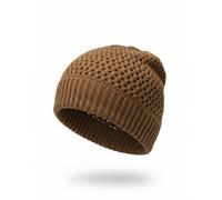 Strickmütze STYLEBREAKER "Strick Beanie Mütze mit Loch Muster", Damen, braun (cognac), Obermaterial: 100% Viskose CV., Modisch, Mützen Strickmütze (26959701-0) cognac
