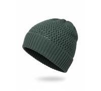 Strickmütze STYLEBREAKER "Strick Beanie Mütze mit Loch Muster", Damen, grau (dunkelgrau), Obermaterial: 100% Viskose CV., Modisch, Mützen Strickmütze (31660619-0) dunkelgrau