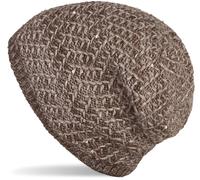 Strickmütze STYLEBREAKER "Strick Beanie Mütze mit Pailletten", Damen, braun, 85% Polyacryl PAN. 15% Polyamid PA., Modisch, Mützen Strickmütze (82518852-0) braun