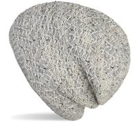 Strickmütze STYLEBREAKER "Strick Beanie Mütze mit Pailletten", Damen, grau (hellgrau), 85% Polyacryl PAN. 15% Polyamid PA., Modisch, Mützen Strickmütze (18017712-0) hellgrau