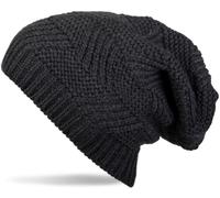 Strickmütze STYLEBREAKER "Strick Beanie Mütze mit Struktur", Damen, grau (dunkelgrau), Obermaterial: 100% Polyacryl PAN., Modisch, Mützen Strickmütze (99789657-0) dunkelgrau