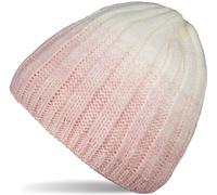 Strickmütze STYLEBREAKER "Strickmütze Farbverlauf mit Thermo-Fleece", Damen, rosa (rose, creme), 84% Polyacryl PAN. 9% Polyamid PA. 7% Polyester PES., Modisch, Mützen Strickmütze (42950217-0) rose, cr