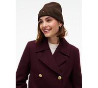 Strickmütze TOMMY HILFIGER "TH FLAG PIMA COTTON BEANIE", Damen, braun (truffle braun), Baumwollmischung, Mützen Strickmütze, Beanie mit Logostickerei, mit Kaschmiranteil Unisex (53103513-0) truffle br