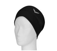 Strickmütze TRIGEMA "TRIGEMA Mütze mit reflektierendem Logo", Damen, schwarz, 92% Polyester, 8% Elasthan, Basic, Mützen Strickmütze (24821849-0) schwarz