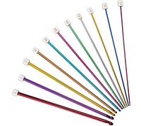 Stricknadel-Set aus Aluminium, Anfänger, Metall, Strickwerkzeug-Set, Häkeln, Starter-Set, tunesische Häkelnadeln, Stricknadel-Set, 11PCS Stricknadeln, mehrfarbig,2mm-8mm