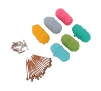 Stricknadeln, Langlebig, 12 Stück Mini-Nadeln, Einfach zu Verwendende -Einzelspitz-Stricknadeln, 12 Stück Nadeln mit 6 Farben Puppennadelgarn (Walnussfarbe)