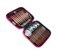 Stricknadeln Set,Stricknadeln,Rundstricknadeln Set Austauschbar,Zirkuläre Bambus Strick Nadeln,Knitpro,Austauschbare Runds Trick Nadeln Austauschbar Kohlensäure Haltige Bambus Nadeln Set Aluminium-Run