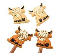 Stricknadelschutz, Yak Shape Knitting Needle Cap Point Protector Set of 6, Non-Slip Pin Stoppers for Sewing, Crochet and Needlework, (Silikon)