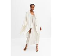 Strickponcho BONPRIX "Leichter Sommerponcho", Damen, weiß (cremeweiß), Obermaterial: 100% Viskose, figurumspielend, Pullover Strickponcho, Leichter Sommerponcho (38310327-0)