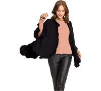 Strickponcho BONPRIX, Mädchen, schwarz, Obermaterial: 40% Viskose, 30% Polyamid, 25% Polyester, 5% Kaschmir, lässig geschnitten, Pullover (73397104-0) schwarz