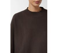 Strickponcho mit Stehkragen braun L