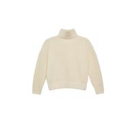 s.Oliver Junior Strickpullover Loose Fit Stehkragen Chenille Langarm Creme Größe 134/140
