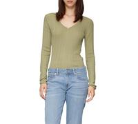 Gerippter Feinstrickpullover aus Viskosemix M olive 2147529.7282.M