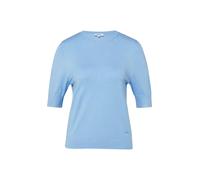 Weicher Kurzarm-Strickpullover aus Viskosemix 36 blau 2174842.5141.36