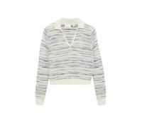 comma - Strickpullover beige/blau - Gr. - 36