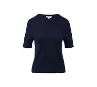 Kurzärmeliger Strickpullover mit Rippbündchen im Slim Fit 38 blau 2168717.5959.38