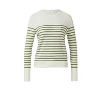 Gestreifter Pullover aus Viskosemix 38 creme|olive 2161704.79H0.38