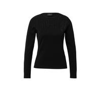 s.Oliver Pullover Feinstrick Slim Fit mit Schmucksteinen Viskose-Mix Schwarz Größe 42