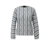 Leichter Feinstrick-Pullover mit Wellenstrukturmuster und Glitzergarn 44 creme|mehrfarbig 2167596.02X4.44