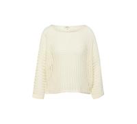 Verkürzter Ajour-Strickpullover in Oversize mit Fledermausärmeln 44 creme 2178901.0210.44
