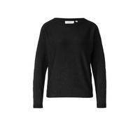Comma Strickpullover Damen Feinstrick mit Glitzergarn und Fledermausärmeln Schwarz Größe 44