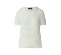Kuscheliger Kurzarm-Pullover mit Wellenstrickmuster und Pailletten 44 creme 2171478.02X2.44