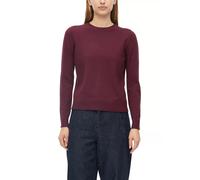 Rundhalspullover S.OLIVER, Damen, Gr. 46, burgundy, Feinstrick, Obermaterial: 72% Viskose, 28% Polyester, normal taillenbedeckt, Rundhals, Rollkante, Pullover Rundhalspullover, Rollabschlüsse an Ärmel
