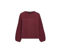 Strickpullover S.OLIVER BLACK LABEL, Damen, Gr. 48, rot (maroon rot), Strick, Obermaterial: 71% Viskose, 29% Polyester, unifarben, bequem hüftbedeckend, Rundhals, elastischer Bund, Pullover Strickpull