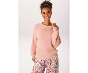 Strickpullover ANISTON CASUAL, Damen, Gr. 34, rosé, Strick, Obermaterial: 100% Baumwolle, unifarben, oversize hüftlang, Rundhals, Rippstrickbündchen, Pullover Strickpullover, in trendiger Farbpalette