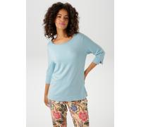 Strickpullover ANISTON CASUAL, Damen, Gr. 36, blau (hellblau), Feinstrick, Obermaterial: 80% Viskose, 20% Nylon, unifarben, figurumspielend hüftlang, Rundhals, Bündchen mit Schlitz, Pullover Strickpul