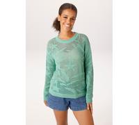 Strickpullover ANISTON CASUAL, Damen, Gr. 40, salbei, Strick, Obermaterial: 100% Baumwolle, unifarben, lässig geschnitten hüftlang, Rundhals, Rippstrickbündchen, Pullover Strickpullover, im trendigen