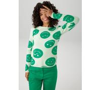 Strickpullover ANISTON CASUAL, Damen, Gr. 42, grün (hellgrün, smaragdgrün), Strick, Obermaterial: 50% Viskose, 30% Polyester, 20% Nylon, gemustert, figurbetont hüftlang, Rundhals, Strickbündchen, Pull