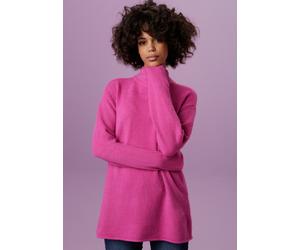 Strickpullover ANISTON CASUAL, Damen, Gr. 46, lila (beere), Feinstrick, Obermaterial: 75% Polyacryl, 23% Polyamid, 2% Elasthan, unifarben, lässig geschnitten hüftbedeckend, Strickbündchen, Pullover St