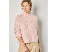 Strickpullover APRICOT "Kurzer Stehkragenpullover", Damen, Gr. L (40), rosa (pink), Strick, Obermaterial: 42% Nylon NY. 38% Polyester PES. 20% Polyacryl PAN., uni, kurz, Gerippt, Pullover Strickpullov