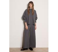 Strickpullover APRICOT "Oversize-Oberteil aus Jersey", Damen, Gr. M (38), grau (dunkelgrau, charcoal), gewebt, Obermaterial: 58% Baumwolle CO. 42% Polyester PES., Modisch, oversize Normale Länge, Pull