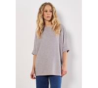 Strickpullover APRICOT "Oversized Top", Damen, Gr. XS (34), grau, Strick, Obermaterial: 50% Viskose CV. 29% Polyester PES. 21% Polyamid PA., uni, normal, Fledermausärmel, Pullover Strickpullover, mit
