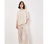Strickpullover APRICOT "Oversized Top", Damen, Gr. XS (34), weiß (stein), Strick, Obermaterial: 50% Viskose CV. 29% Polyester PES. 21% Polyamid PA., uni, normal, Fledermausärmel, Pullover Strickpullov