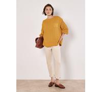 Strickpullover APRICOT "Strickmixpullover", Damen, Gr. M (38), gelb, Obermaterial: 75% Polyester PES. 13% Polyacryl PAN. 10% sonstige Fasern AF. 2% Nylon NY., unifarben, Pullover Strickpullover, mit B