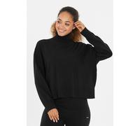 Strickpullover ATHLECIA "Dava", Damen, Gr. 42, schwarz, 52% Viskose, 28% Polyester, 20% Polyamid, unifarben, normal, hoch geschlossener Ausschnitt, Pullover Strickpullover, mit kuschelig-weichem Trage