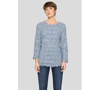 Strickpullover aus Effektgarn mit Pailletten blau 48
