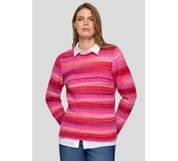 Strickpullover aus kuscheligem Effektgarn rot 42