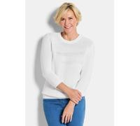 Strickpullover aus reiner Baumwolle weiß 50