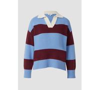 Strickpullover aus Viskosemix mit Kragen 40 rot|blau|mehrfarbig 2168048.39X1.40