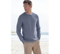 Strickpullover AUTHENTIC LE JOGGER, Damen, Gr. XL (56/58), blau, Strick, Obermaterial: 100% Baumwolle, unifarben, regular fit normal, Rundhals, Bündchen, Pullover Strickpullover, mit Double-Layer Opti