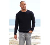 Strickpullover AUTHENTIC LE JOGGER, Herren, Gr. L (52/54), schwarz, Strick, Obermaterial: 100% Baumwolle, unifarben, regular fit normal, Rundhals, Bündchen, Pullover Strickpullover, mit Double-Layer O