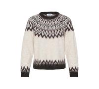 Strickpullover B.YOUNG "Damen Langarm BYMILOU", Damen, Gr. XL, beige (birch java fair island), Obermaterial: 90% Polyester PES. 5% Elasthan EL. 5% Wolle mw., Pullover Strickpullover (22735942-XL) birc